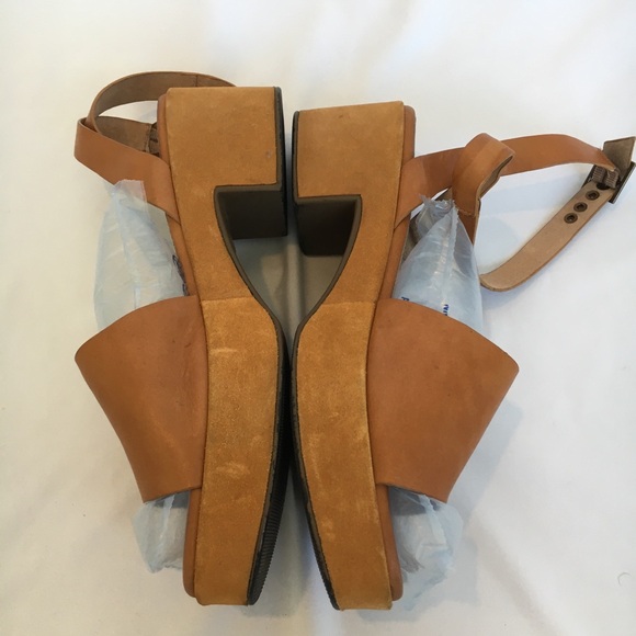 Seychelles Leather Suede Sandals Platform Shoes Size 11 42 Anthropologie Evereve - Picture 13 of 16